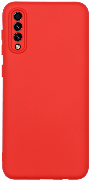 Samsung Galaxy A50 (SM-505) szilikon tok kameravédővel matt piros