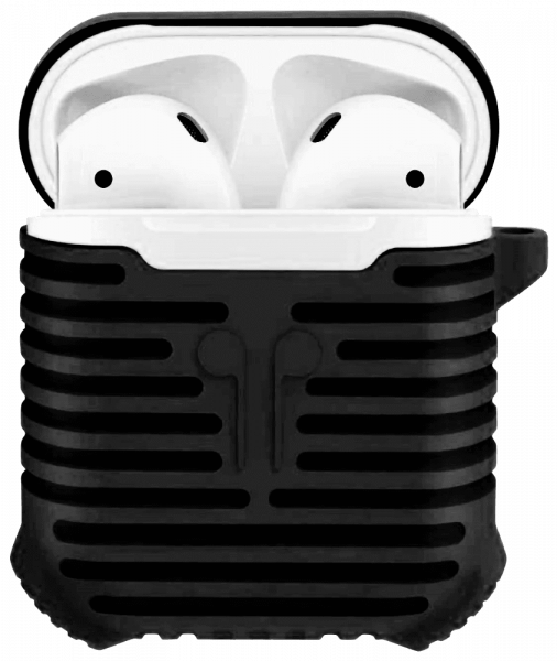 Apple iPhone 6S 3. generációs AirPod töltő szilikon tok fekete