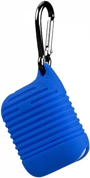 Apple iPad 2018 9.7 2. generációs AirPod töltő szilikon tok sötétkék