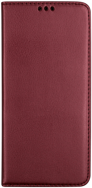 LG K50S oldalra nyíló flipes bőrtok asztali tartó funkciós bordó