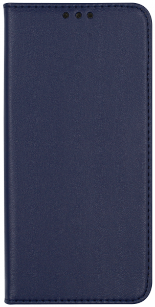 Huawei Y6P oldalra nyíló flipes bőrtok asztali tartó funkciós sötétkék