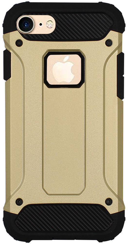 Apple iPhone 7 ütésálló tok légpárnás sarkas, hibrid Forcell Armor logó kihagyós arany