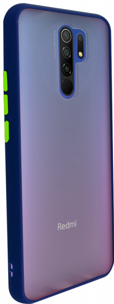 Xiaomi Redmi 9 Prime kemény hátlap Vennus Button Bumper sötétkék