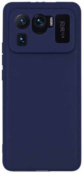 Xiaomi Mi 11 Ultra szilikon tok kameravédővel matt sötétkék
