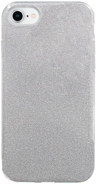 Apple iPhone 7 szilikon tok kivehető ezüst csillámporos réteg átlátszó