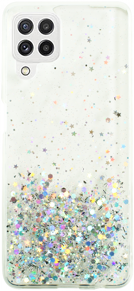 Samsung Galaxy M32 (SM-M325F) szilikon tok flitteres átlátszó