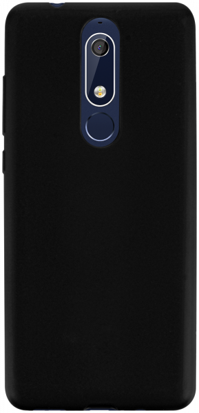 Nokia 5 2018 (Nokia 5.1) szilikon tok matt fekete