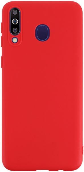 Samsung Galaxy M30 (SM-M305) szilikon tok matt-fényes keret piros