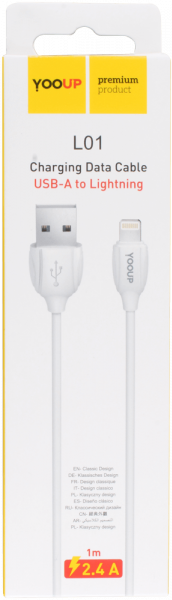 Apple iPhone 13 adatkábel Prémium Lightning USB fehér