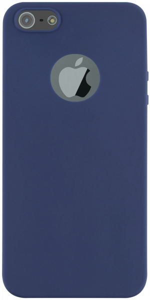 Apple iPhone 5S szilikon tok logó kihagyós sötétkék