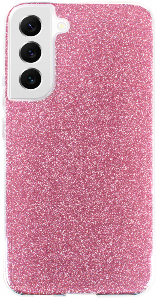 Samsung Galaxy S22 Plus 5G (SM-S906B) szilikon tok csillogó hátlap rózsaszín