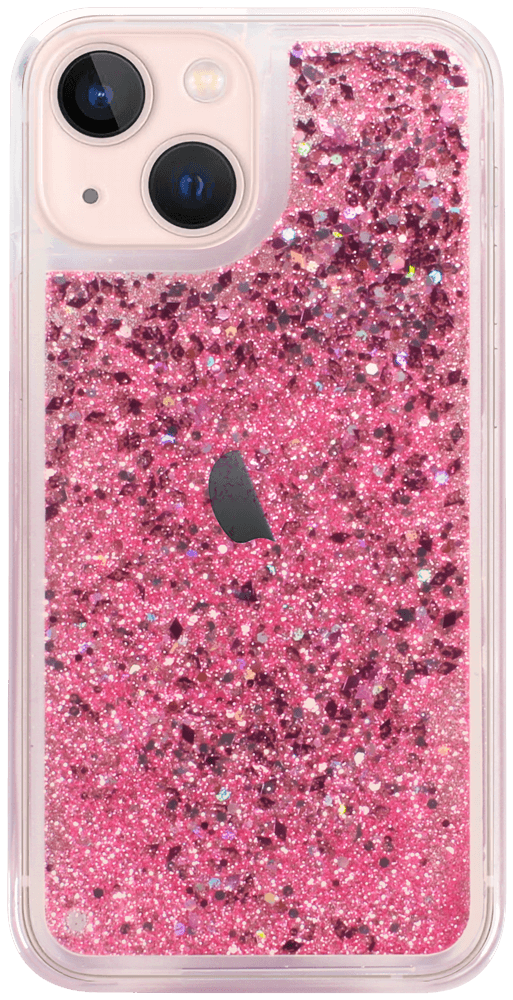 Apple iPhone 13 Mini szilikon tok gyári Liquid Sparkle rózsaszín