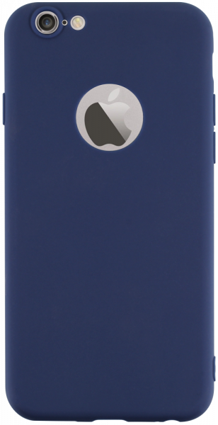 Apple iPhone 6S szilikon tok logó kihagyós kameravédővel sötétkék