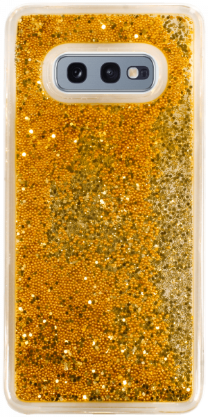Samsung Galaxy S10e (SM-G970) szilikon tok Liquid Glitter arany