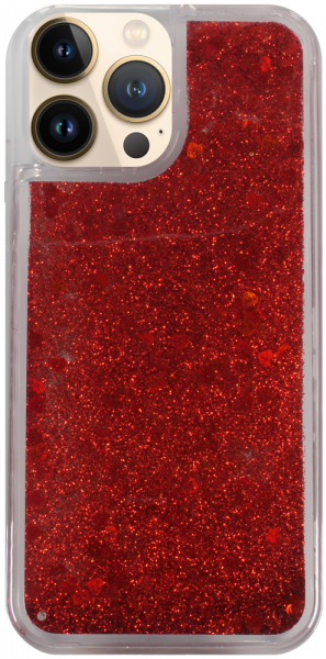 Apple iPhone 13 Pro Max szilikon tok gyári Liquid Heart piros