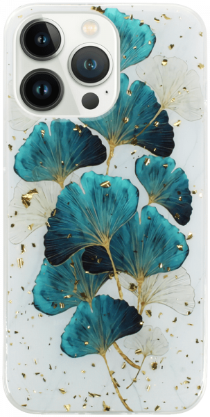 Apple iPhone 13 Pro kemény hátlap Gold Glam Leaves