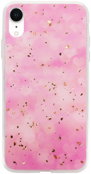 Apple iPhone XR kemény hátlap Gold Glam Pink