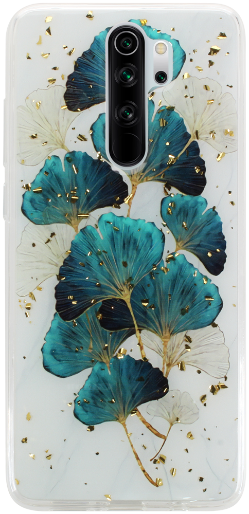 Xiaomi Redmi Note 8 Pro kemény hátlap Gold Glam Leaves