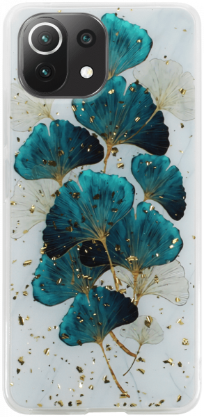 Xiaomi MI 11 Lite kemény hátlap Gold Glam Leaves