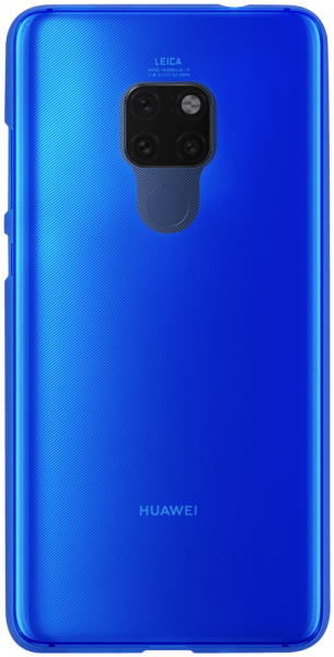 Huawei Mate 20 szilikon tok matt-fényes keret kék