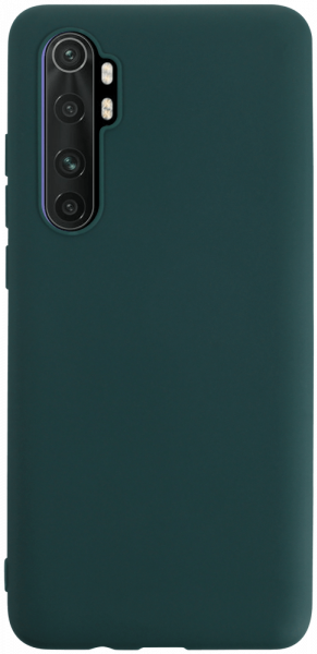 Xiaomi Mi Note 10 Lite szilikon tok matt sötétzöld