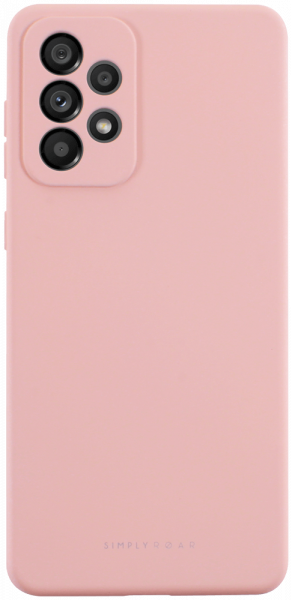 Samsung Galaxy A73 5G (SM-A736B) szilikon tok gyári ROAR kameravédővel púderszínű