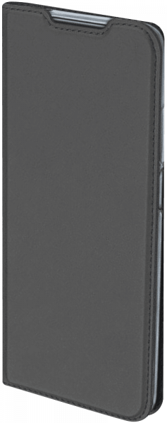 Samsung Galaxy A42 5G (SM-A426B) oldalra nyíló flipes bőrtok elől-hátul mágneses szürke