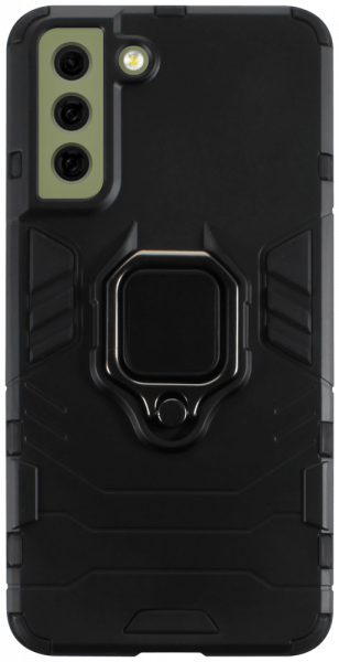 Samsung Galaxy S21 FE ütésálló tok légpárnás sarkas, hibrid Ring Armor fekete