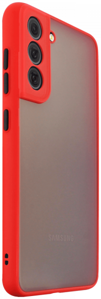 Samsung Galaxy S21 FE kemény hátlap Vennus Button Bumper piros