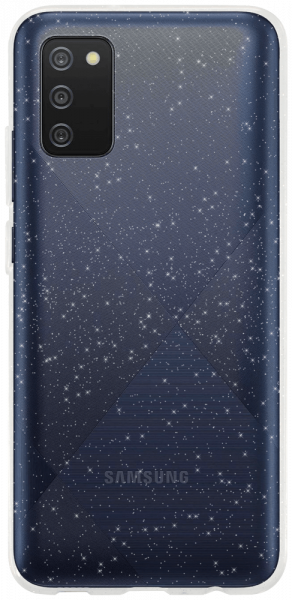 Samsung Galaxy A02s (SM-A025) szilikon tok csillogó átlátszó