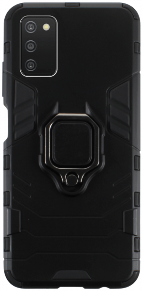Samsung Galaxy A03s (SM-A037F) ütésálló tok légpárnás sarkas, hibrid Ring Armor fekete