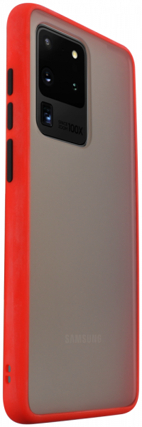 Samsung Galaxy S20 Ultra 5G (SM-G988B) kemény hátlap Vennus Button Bumper piros