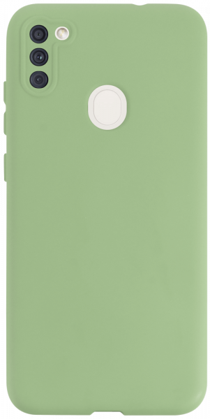 Samsung Galaxy A11 (SM-A115F) szilikon tok kameravédővel matt világoszöld