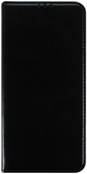 Samsung Galaxy A03s (SM-A037F) oldalra nyíló flipes bőrtok valódi bőr fekete