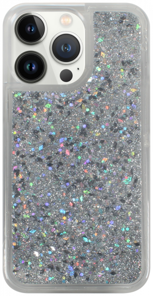 Apple iPhone 13 Pro szilikon tok gyári Liquid Sparkle ezüst