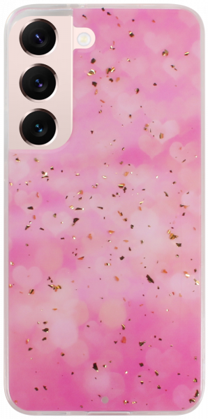 Samsung Galaxy S22 5G (SM-S901B) kemény hátlap Gold Glam Pink
