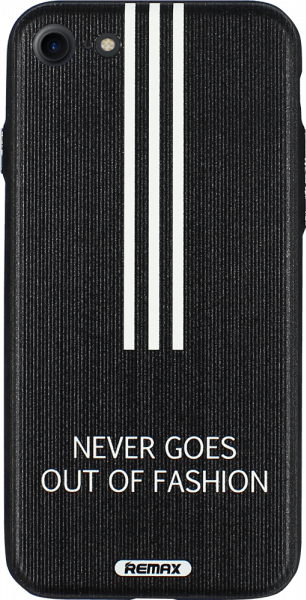 Apple iPhone SE (2022) kemény hátlap fekete recés tok fehér csíkokkal REMAX