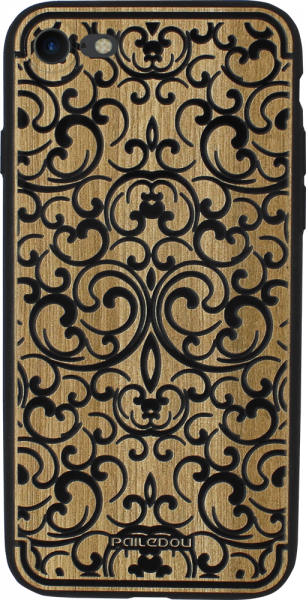 Apple iPhone SE (2022) kemény hátlap fa mintás fekete mintázattal