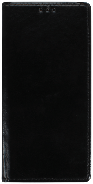 Samsung Galaxy A21 (SM-A210F) oldalra nyíló flipes bőrtok valódi bőr fekete