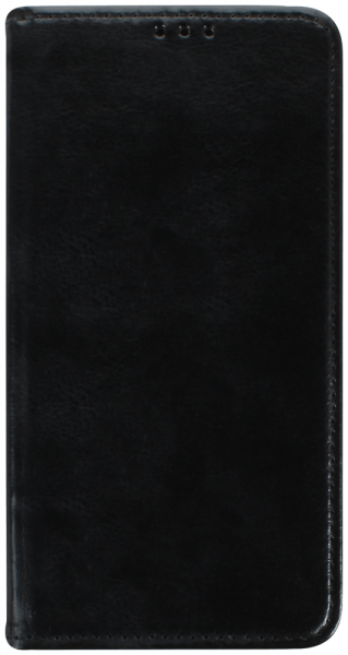 Samsung Galaxy A6 Plus 2018 Dual (A605) oldalra nyíló flipes bőrtok valódi bőr fekete