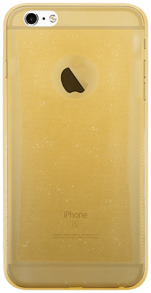 Apple iPhone 6S Plus szilikon tok csillogó halvány narancssárga