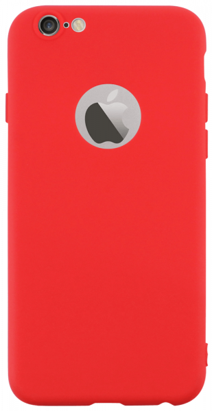 Apple iPhone 6S szilikon tok logó kihagyós piros