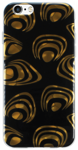 Apple iPhone 6 szilikon tok arany mintás fekete