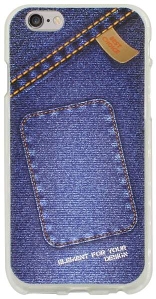 Apple iPhone 6S szilikon tok farmer mintás kék