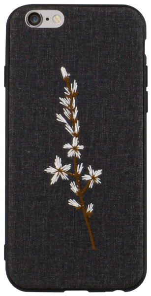 Apple iPhone 6S kemény hátlap textil hatás fekete