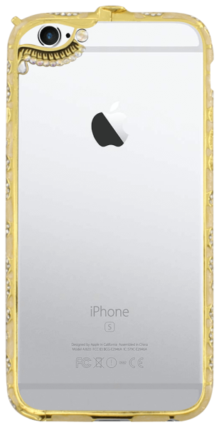 Apple iPhone 6S bumper strasszköves arany