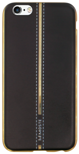Apple iPhone 6 szilikon tok arany keret fekete