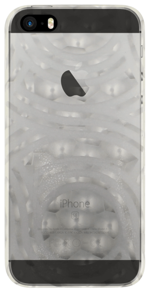 Apple iPhone SE (2016) szilikon tok nonfiguratív minta ezüst