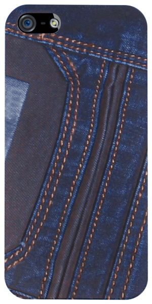 Apple iPhone 5 kemény hátlap 3D farmer mintás kék