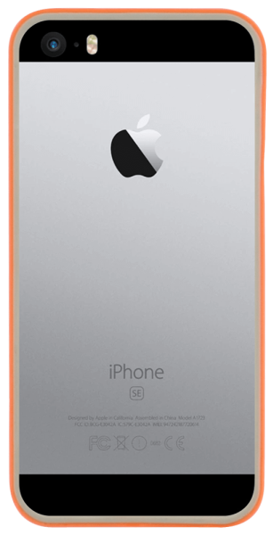 Apple iPhone SE (2016) bumper szürke/narancs